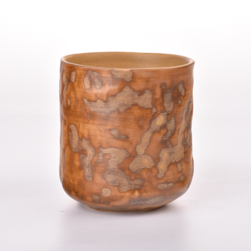 High End Unique Design Empty Ceramic Vessel Scented Candle Jar