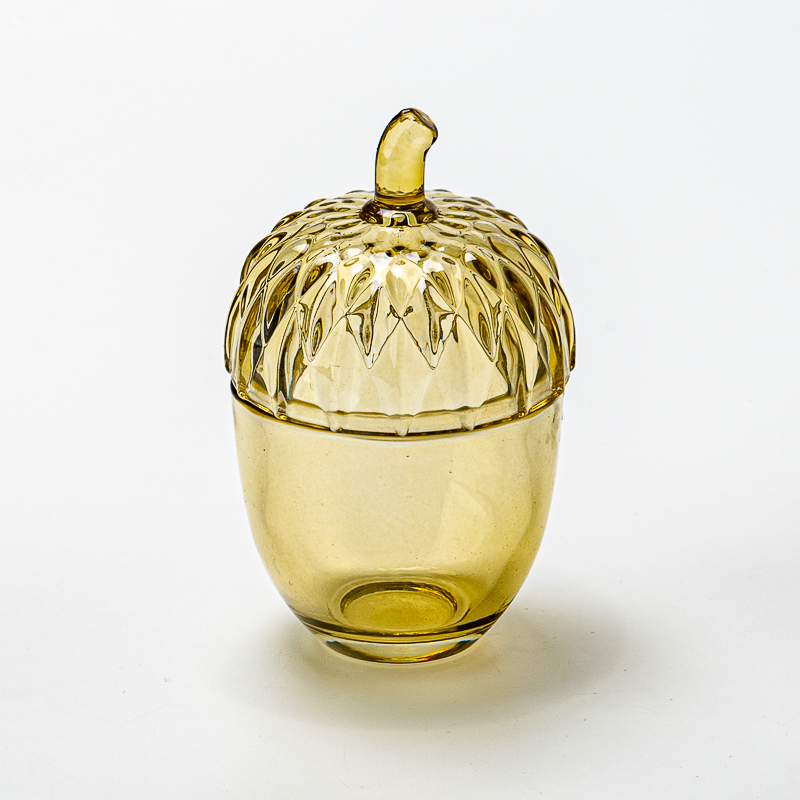 Contenitori di candele per candele di vetro con coperchi di vetro per decorazione per le vacanze