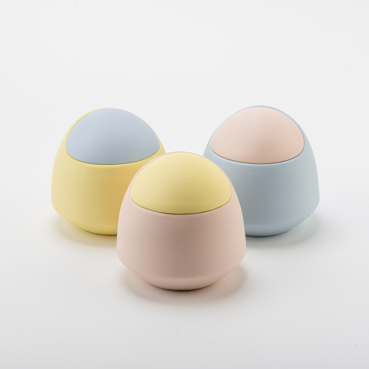Jar de bougie en céramique de forme d'oeuf personnalisé avec décoration intérieure