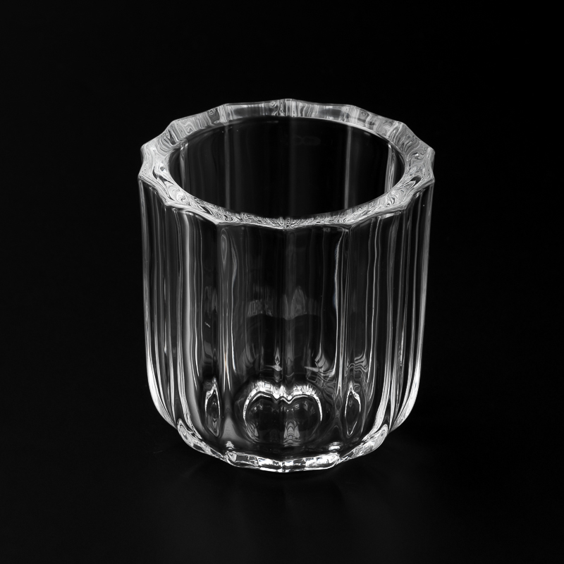 Populante supporto per candele vuoto in vetro trasparente da 170 ml per decorazione
