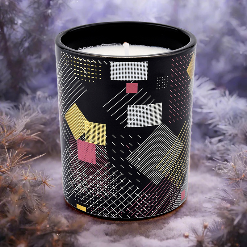 Wholesale Creative Pattern Glass Candle Jar For Home Ambience Ornament