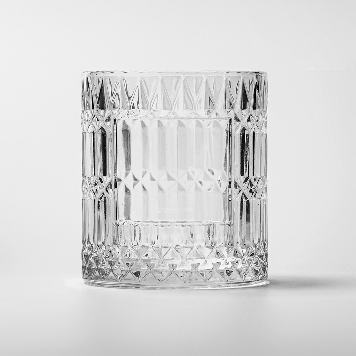 Niestandardowy cylinder z wytłoczonym szklanym słojem Pusty świecznik do pakowania świec