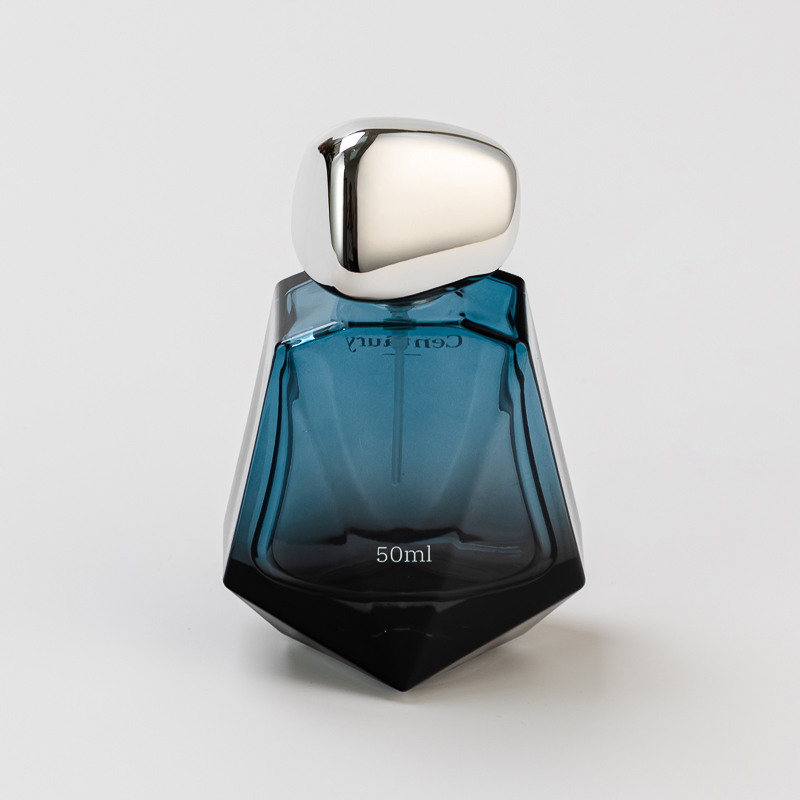 Creative Style 50ml Custom Color Glass Perfume Spray Bottle with Silver Lid