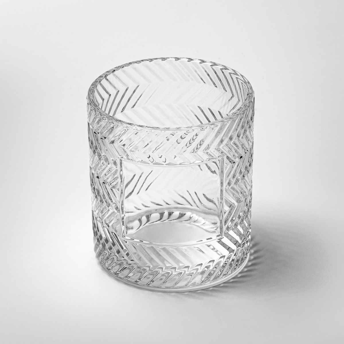 Hurtownia szklanego pojemnika na świecę o pojemności 310 ml z niestandardowym wzorem i niestandardowym logo