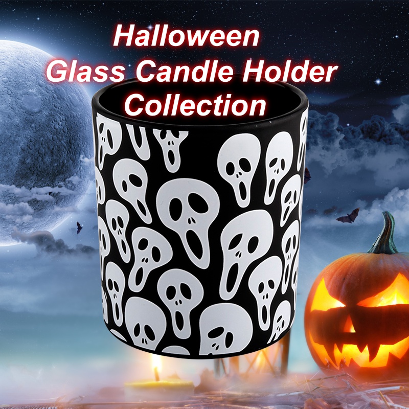 Halloween Glass Candle Holder Collection Light Up Your Spooky Night