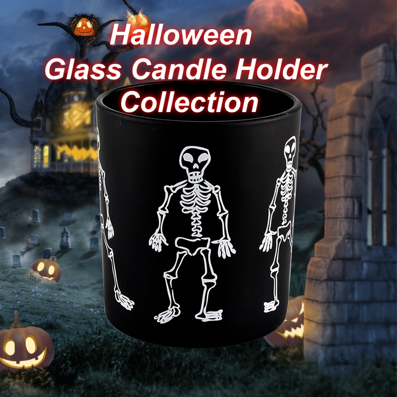 Halloween Glass Candle Holder Collection Light Up Your Spooky Night