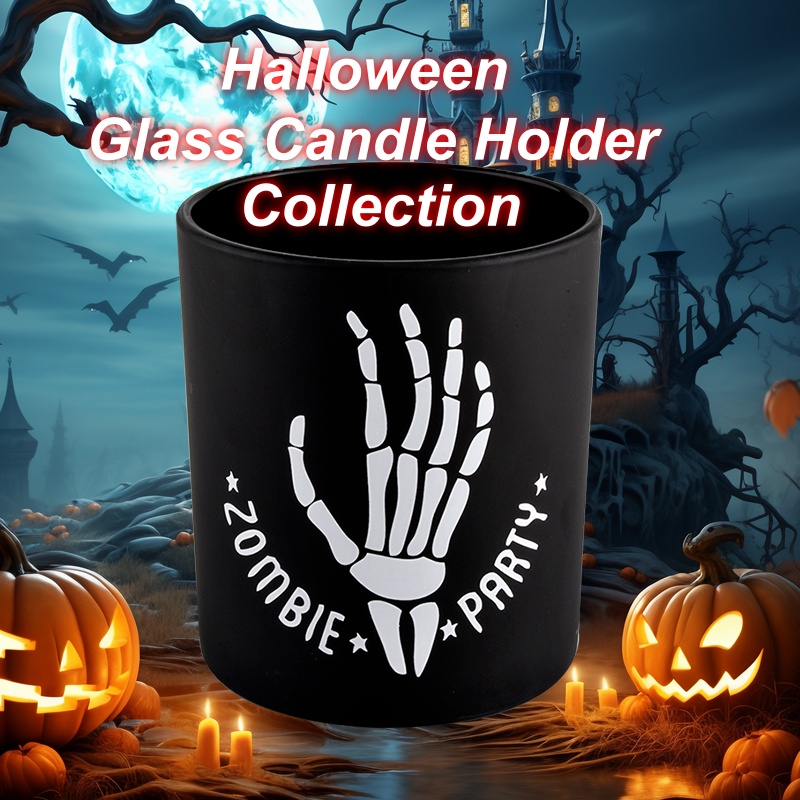 Halloween Glass Candle Holder Collection Light Up Your Spooky Night