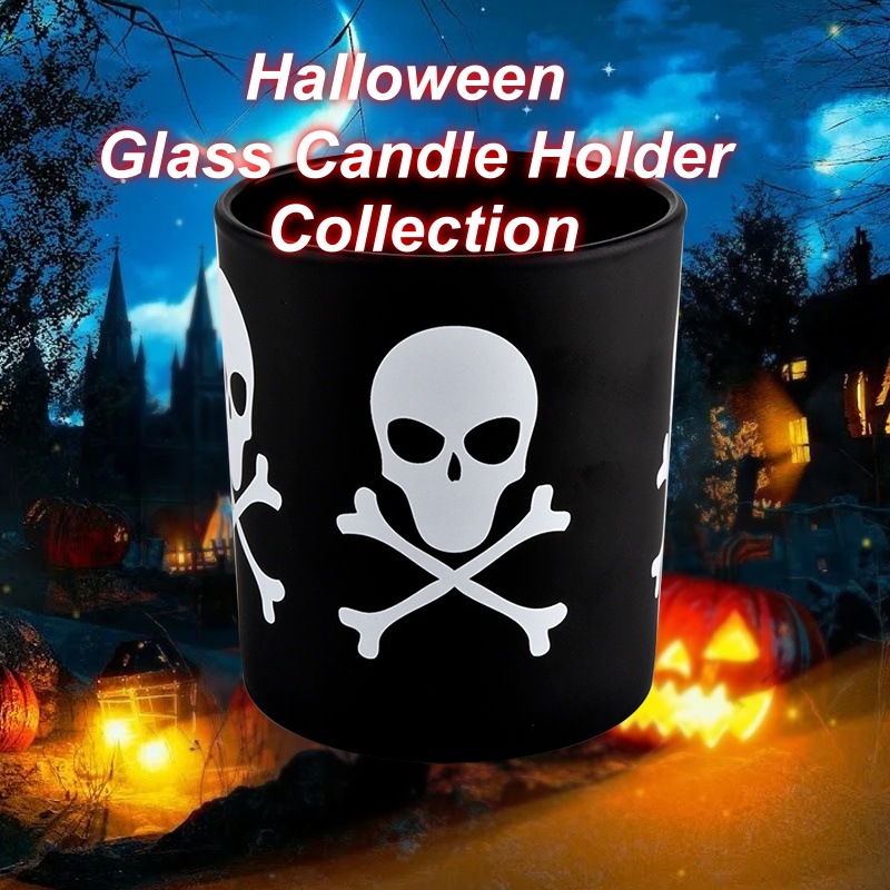Halloween Glass Candle Holder Collection Light Up Your Spooky Night
