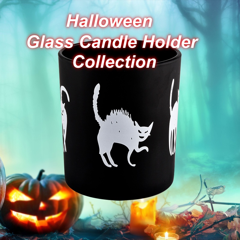 Halloween Glass Candle Holder Collection Light Up Your Spooky Night