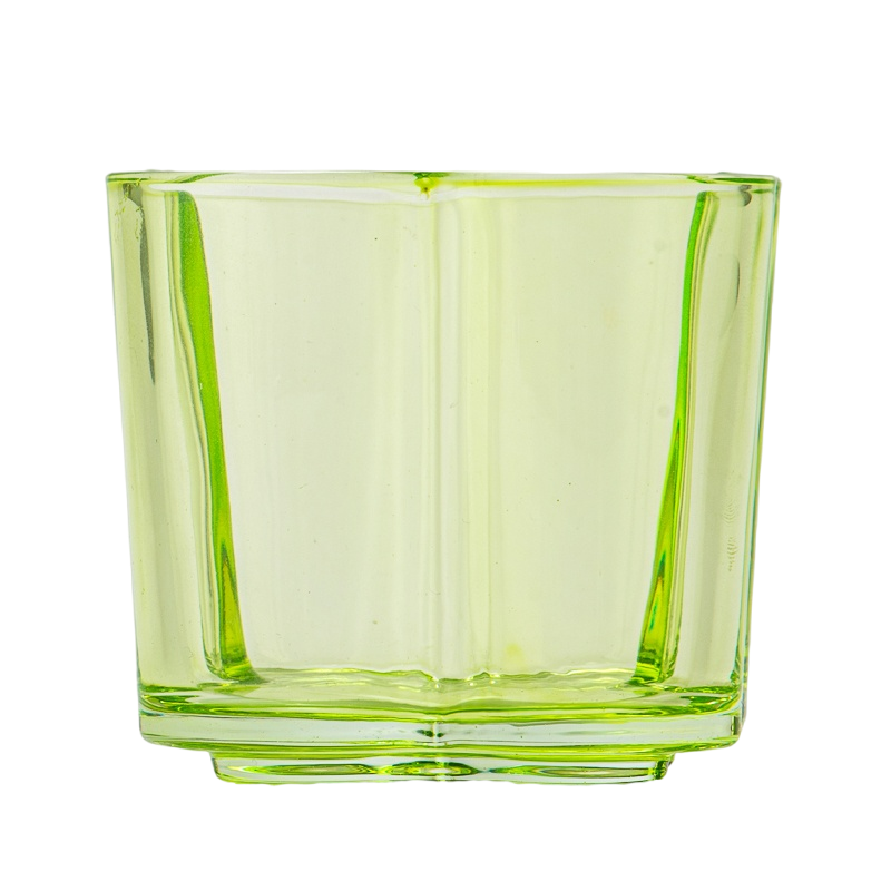 批发 300 毫升定制彩色花朵设计玻璃蜡烛罐家居装饰