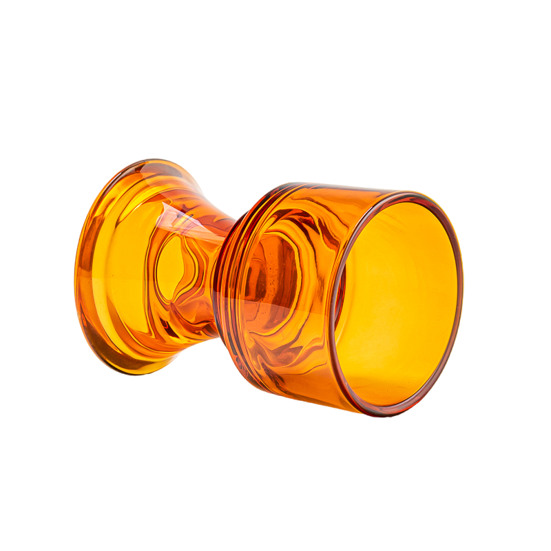 豪华圆形玻璃蜡烛容器家居装饰