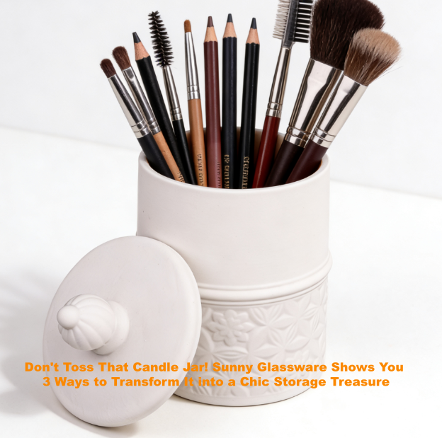 Don't Toss That Candle Jar! Sunny Glassware Shows You 3 Ways to Transform It into a Chic Storage Treasure Don't Toss That Candle Jar! Sunny Glassware Shows You 3 Ways to Transform It into a Chic Storage Treasure