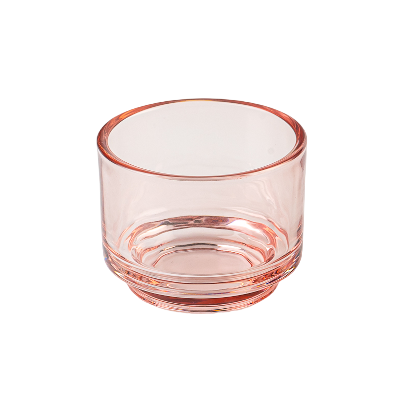 定制厚壁彩色玻璃蜡烛空玻璃烛台