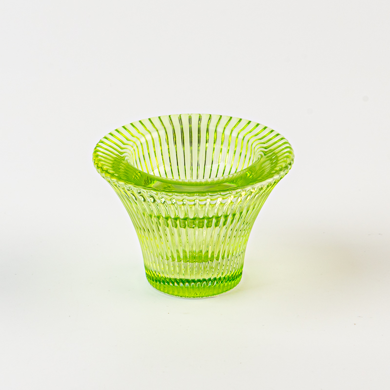 الإبداعية كريستال سفينة اللون الأخضر الزجاج حامل نذري لشمعة عمود