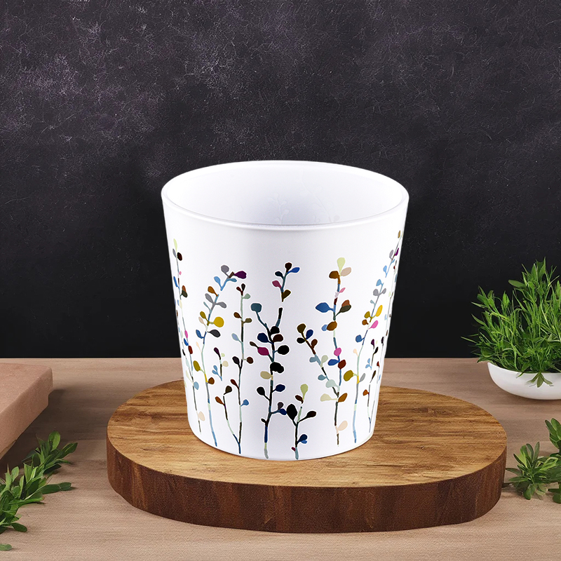 定制森系彩绘玻璃蜡烛罐