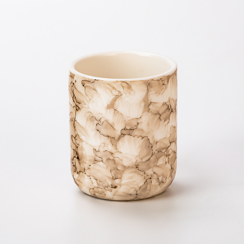 Home Decor Elegant Glazed Ceramic Candle Jar 4oz Candle Ceramic Vessel for Candle Making