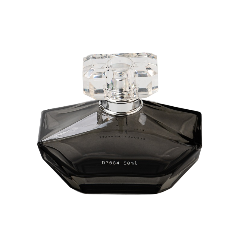 Luxury Unique Style Custom Logo 50ml Perfume Glass Bottle with Luxury Cap