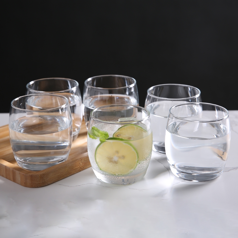 clear water highball glass cup cocktail glass tumbler heavy bottom