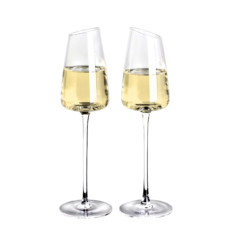 Hand Blown Lead Free Crystal Premium Champagne Flutes Set of 2