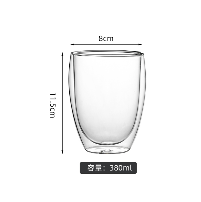 Wholesale 380ml 12.5oz heat resistant double layer cup. Source factory. Ready to ship