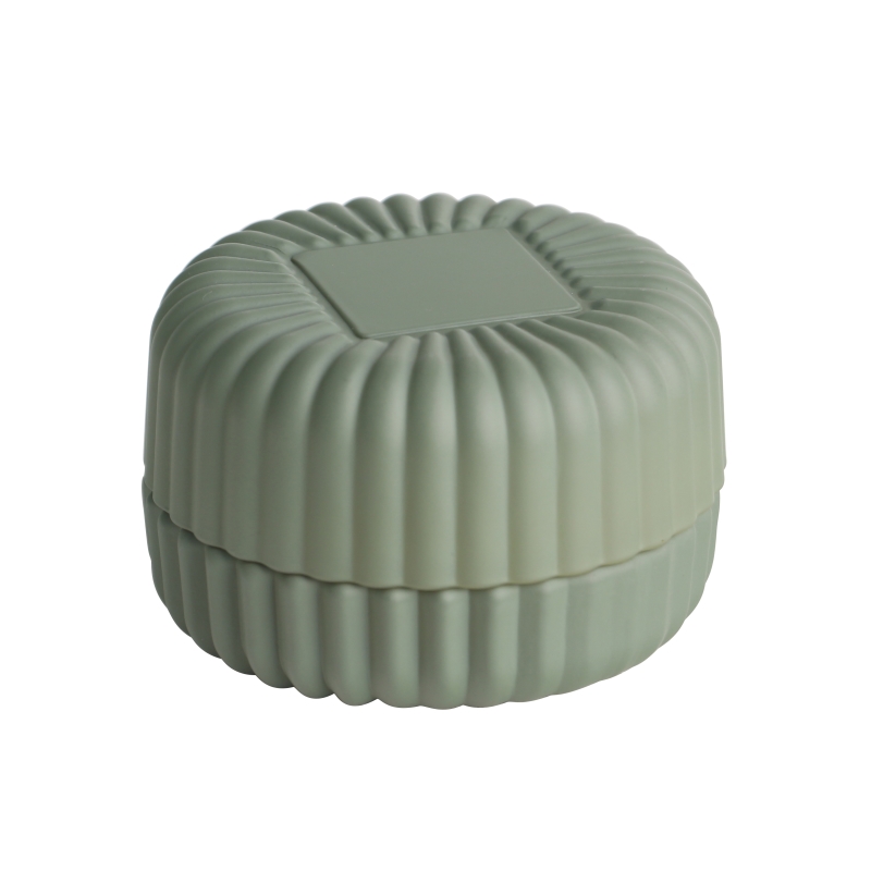 small size powder jar shaped glass scented candle jar with lid