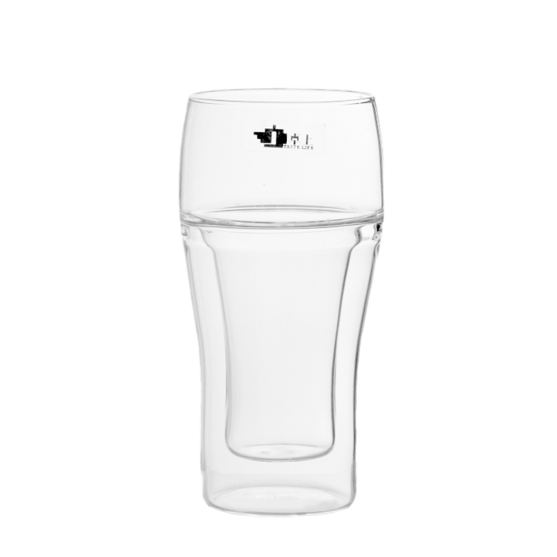 275ml 9oz Insulated glass double wall pint glass tumbler for beer