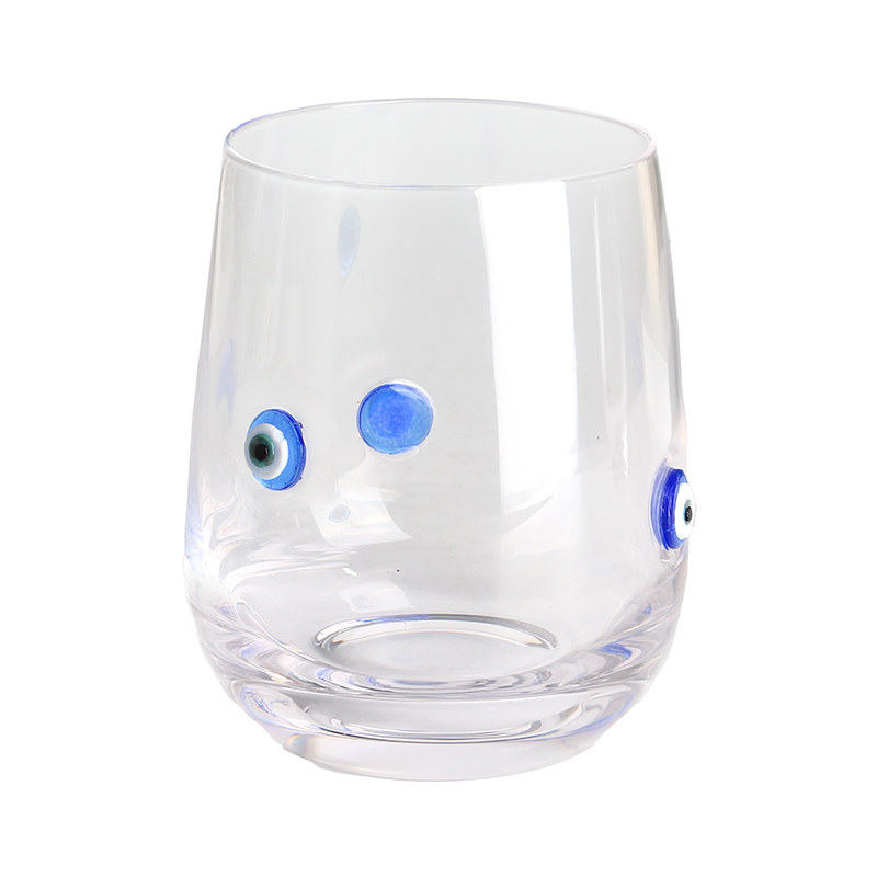 Food-safe Decorative Giftable 3D inlay Lead Free Crystal stemless wine glass Drinking Cup for holiday parties