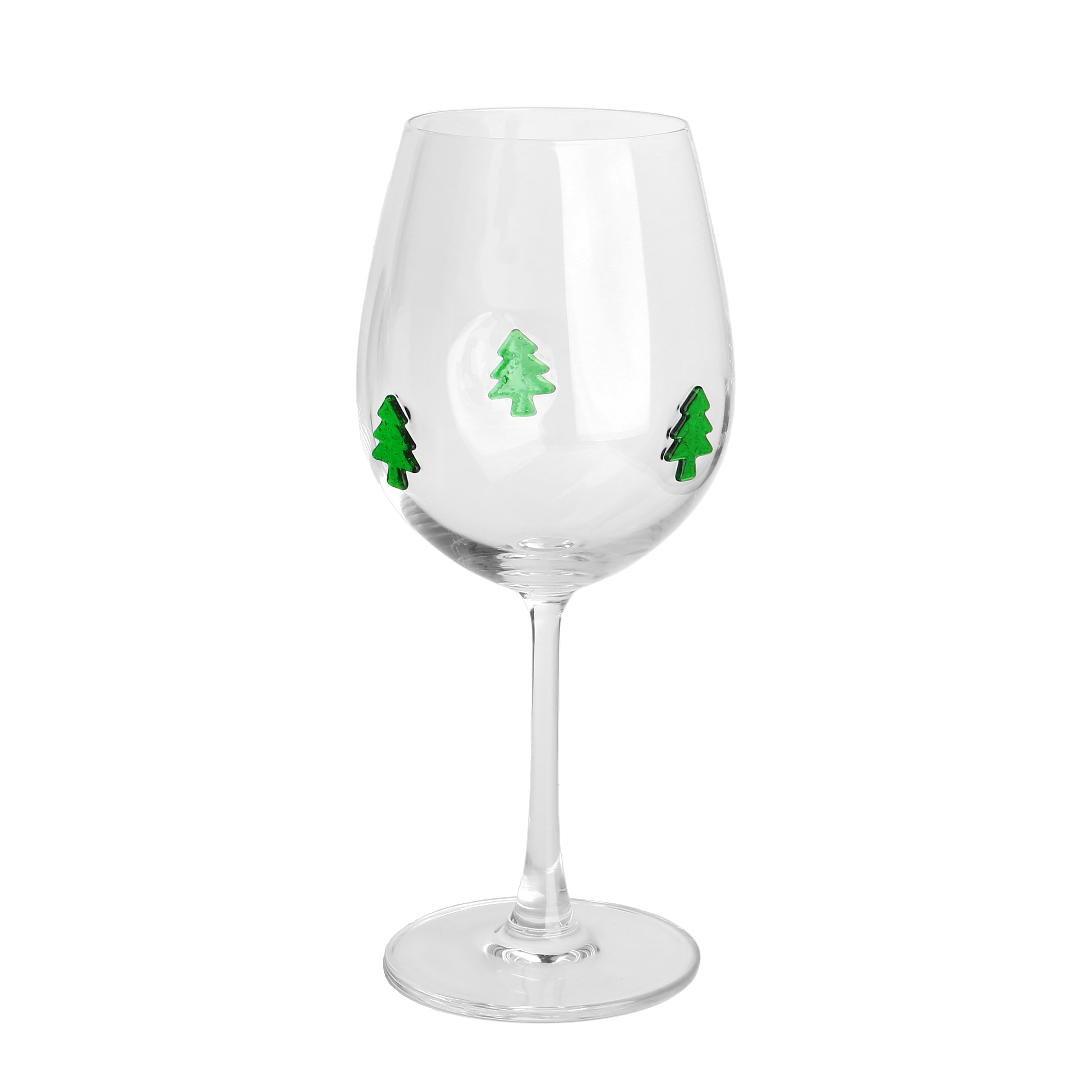 Handcraft Eco-friendly Pine Tree Inlay Decoration Big Size 565ml 19oz Wine Glasses