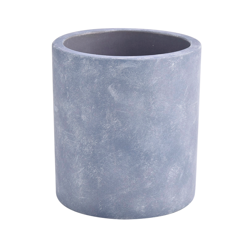 luxury decoratived thick wall concrete candle jars