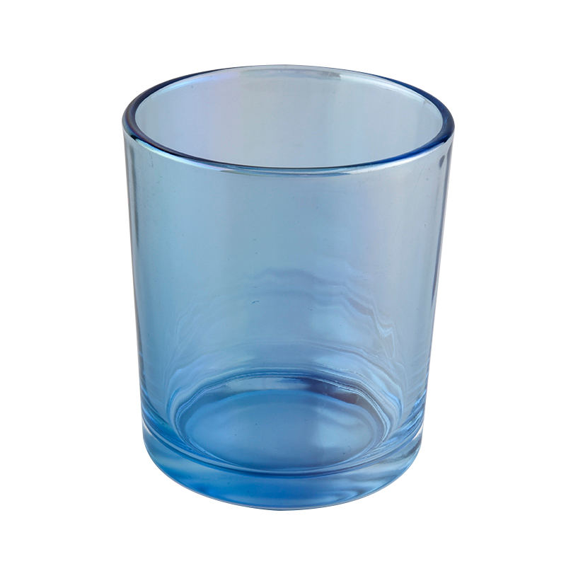 transparent shiny glass candle vessels
