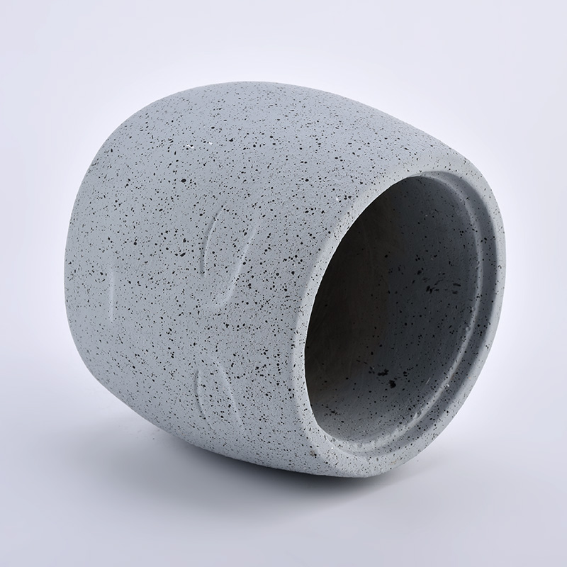 Human shape 900ml  gray concrete candle holder for home decor
