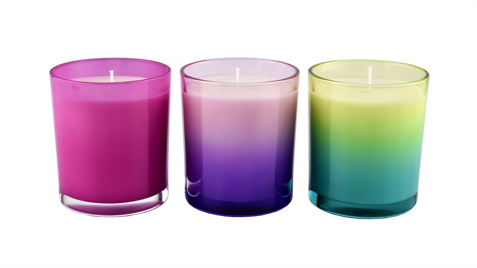 luxury 10oz gradient color glass candle jar