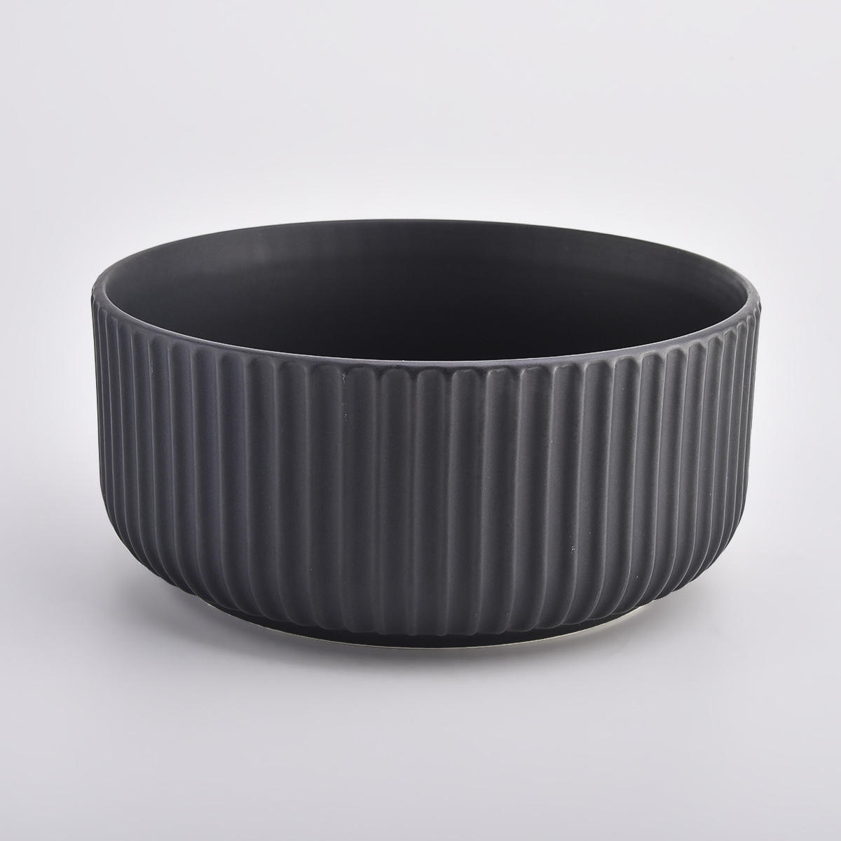 Mare mat negru 28oz recipiente de lumânare ceramică en-gros