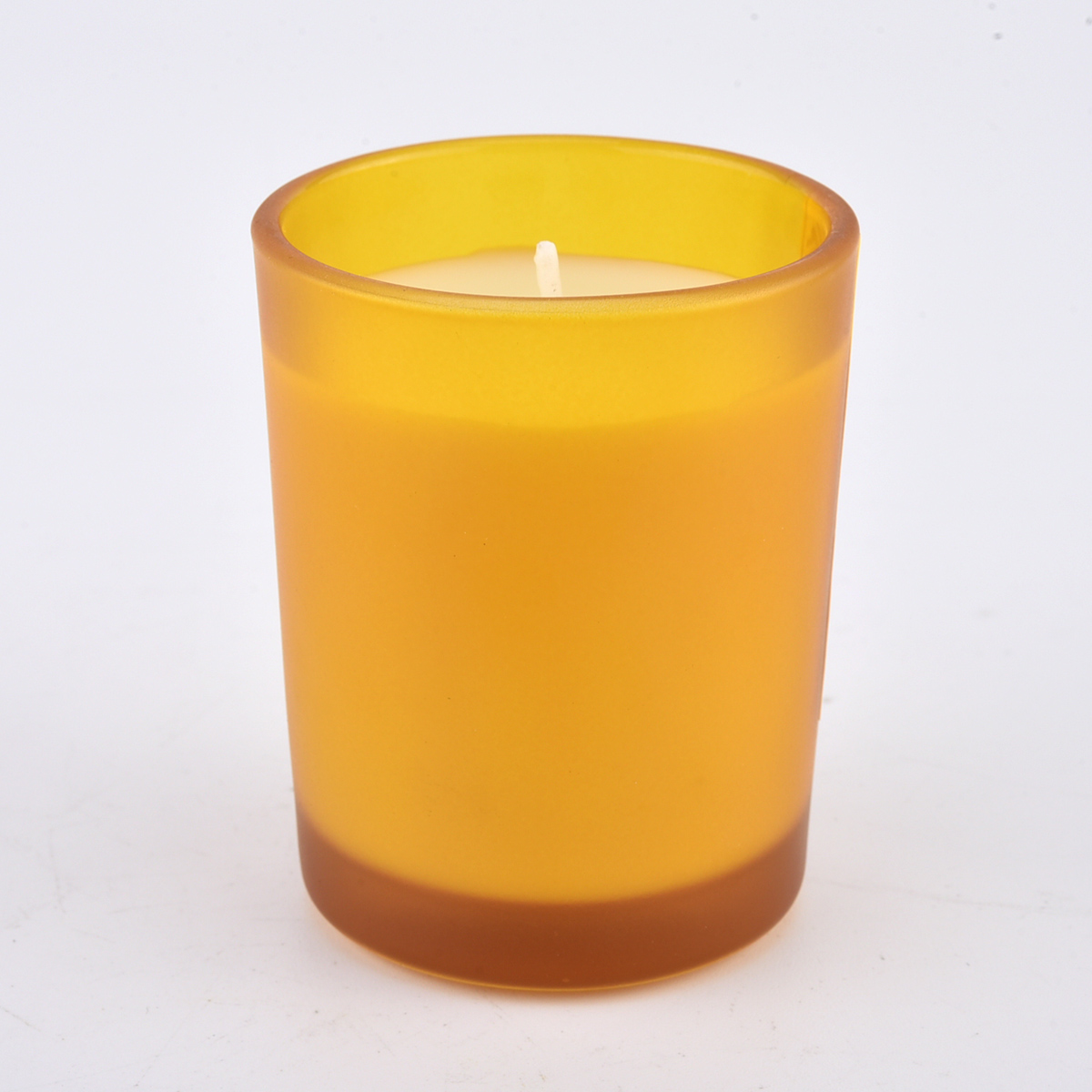 Dekorasi rumah 10 oz matte buram guci lilin kaca berwarna