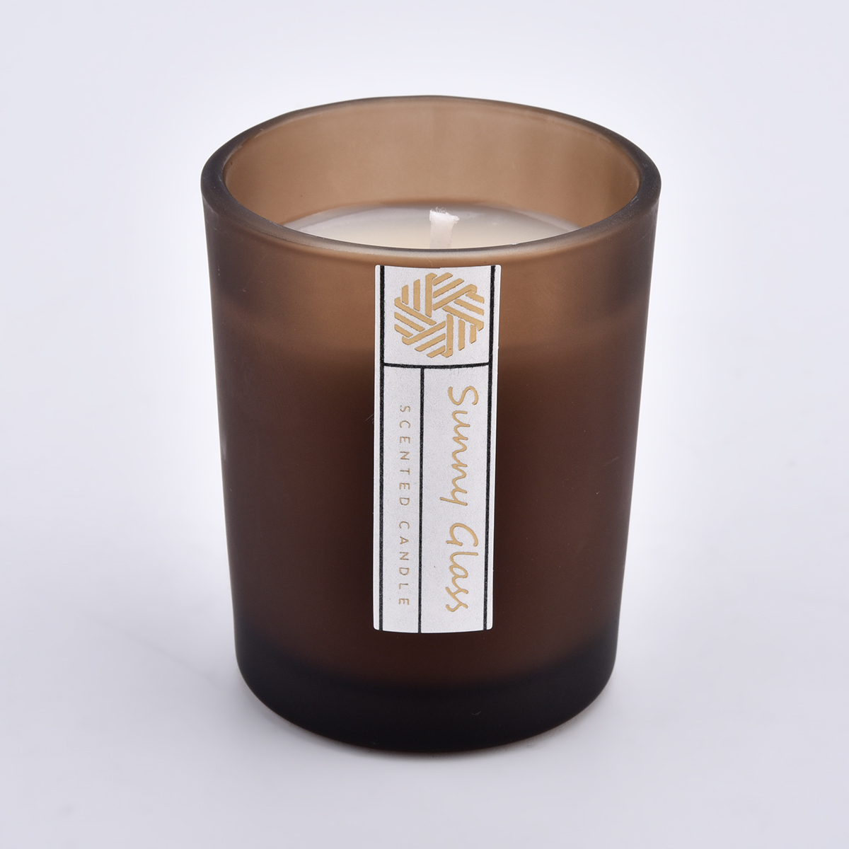 Cylinder 80ml amber  glass candle jar from Sunny Glassware