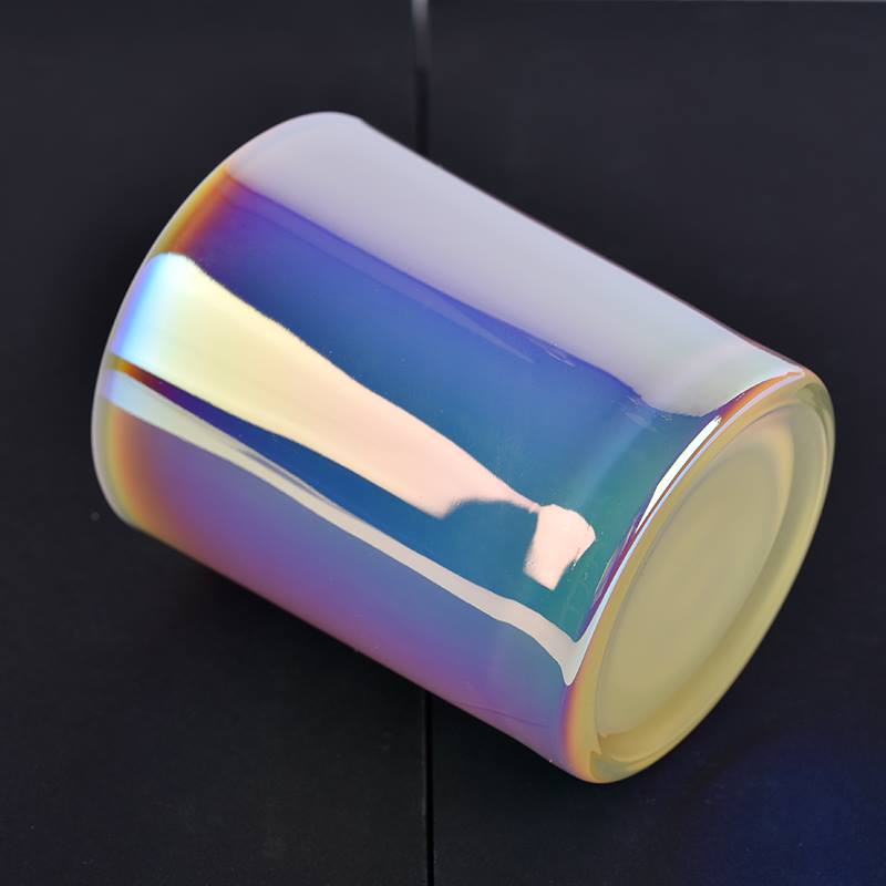 8oz iridescent glass candle jar with metal lid - COPY - cg8a1k