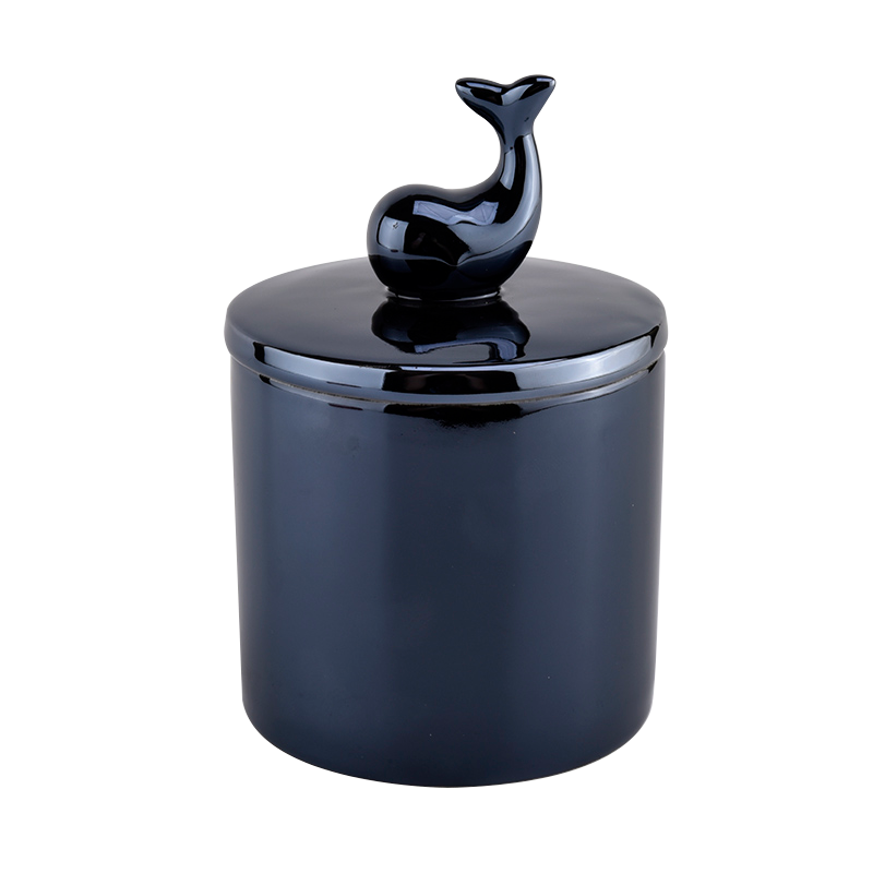 luxury animal ceramic candle jar with lid - COPY - ctht6v
