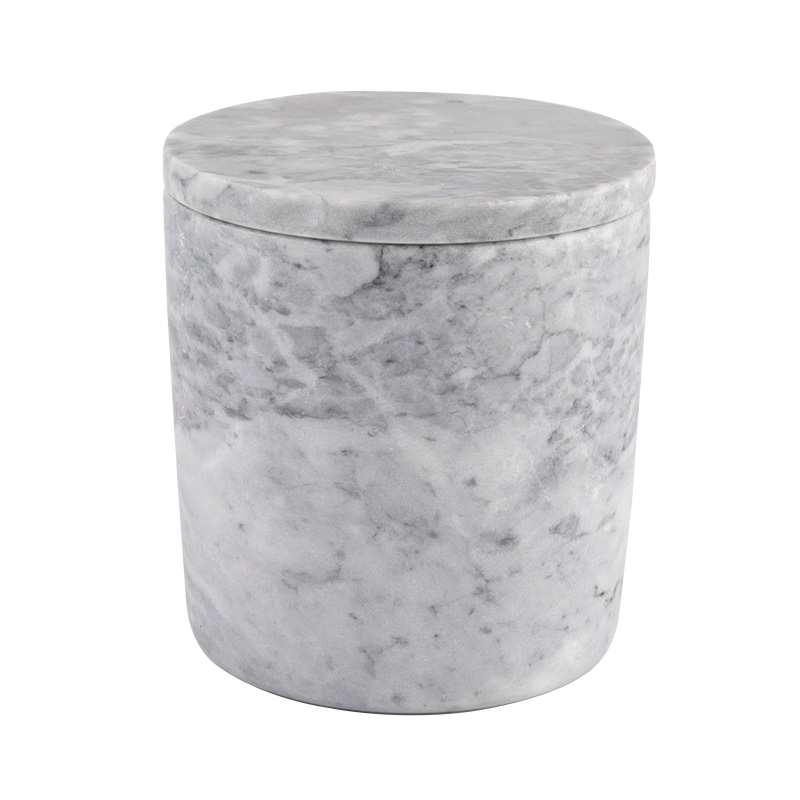 10oz 12oz marmor svart sylinder stearinlysholder i bulk