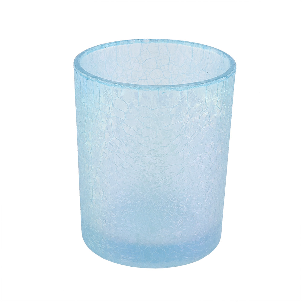 Iridescent frosting glass candle holders wholesale