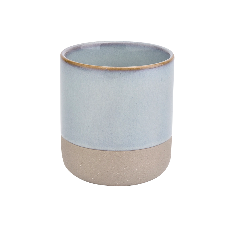 中国 用于家居装饰批发的蜡烛的定制圆形陶瓷罐 制造商