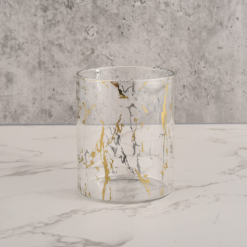 5oz cylinder glass candle jars with custom printing