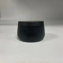 中国 6オンス熱い販売ブラックメタル錫キャンドルボックス メーカー