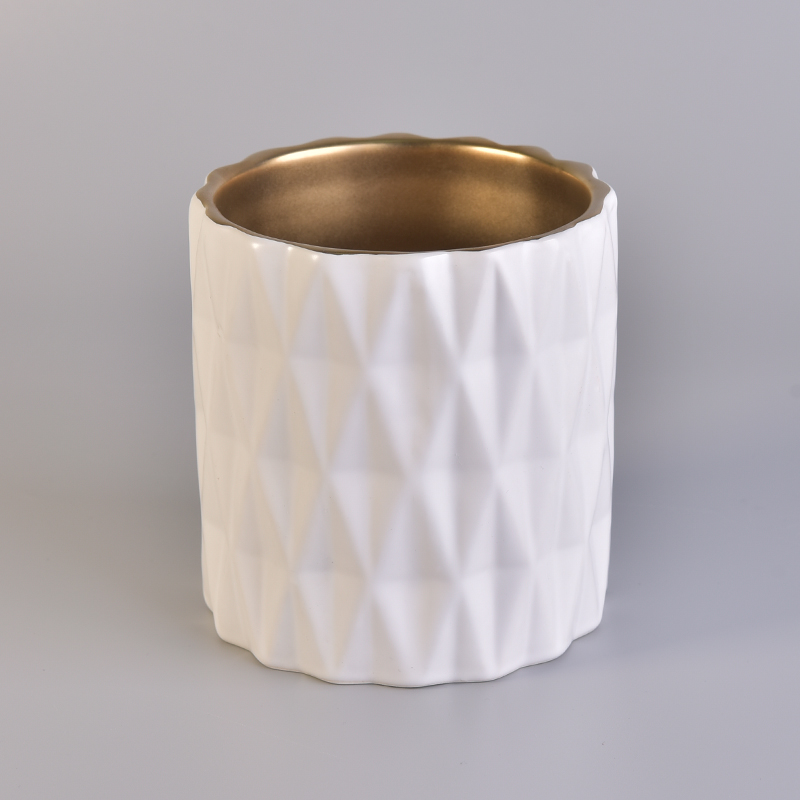 20oz Reka Bentuk Custom Ceramic Lilin Jar Borong
