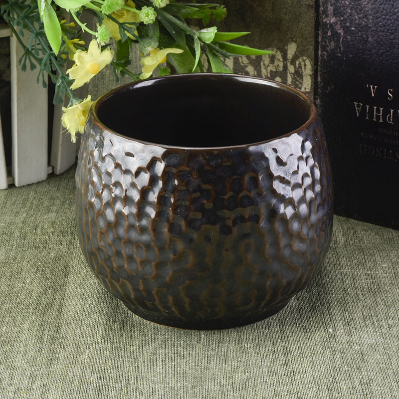 14oz honeycomb pattern ceramic candle jar candle bowl