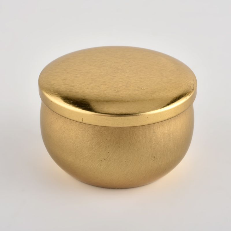 Home Decor Gold Metal Votive Tin Lilin Jars