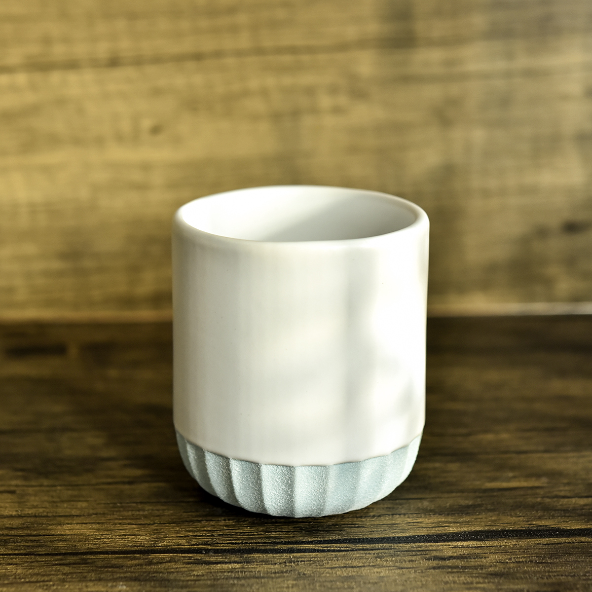 Ny design Matte Blue Ceramic Candle Jar Wholesale
