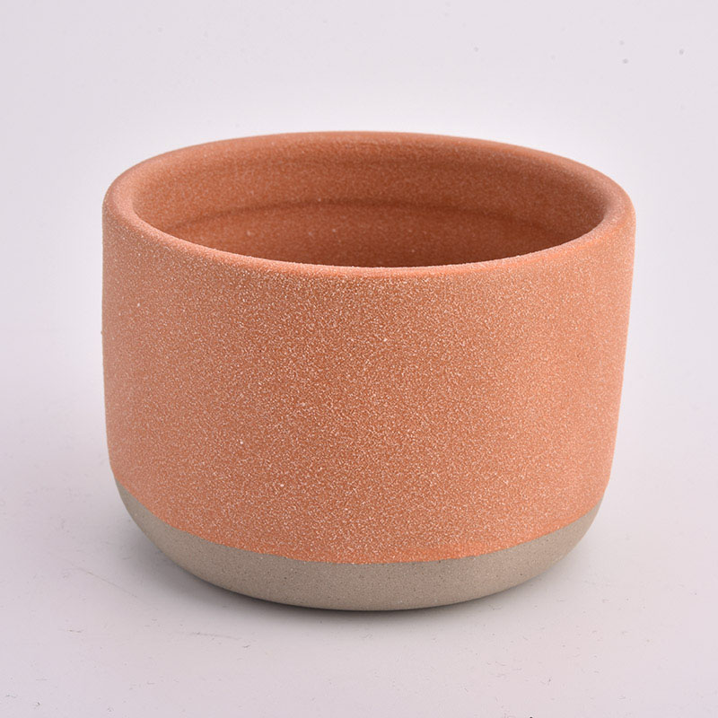 Powierzchnia połysku Ceramiczna kontener świecy do hurtowej