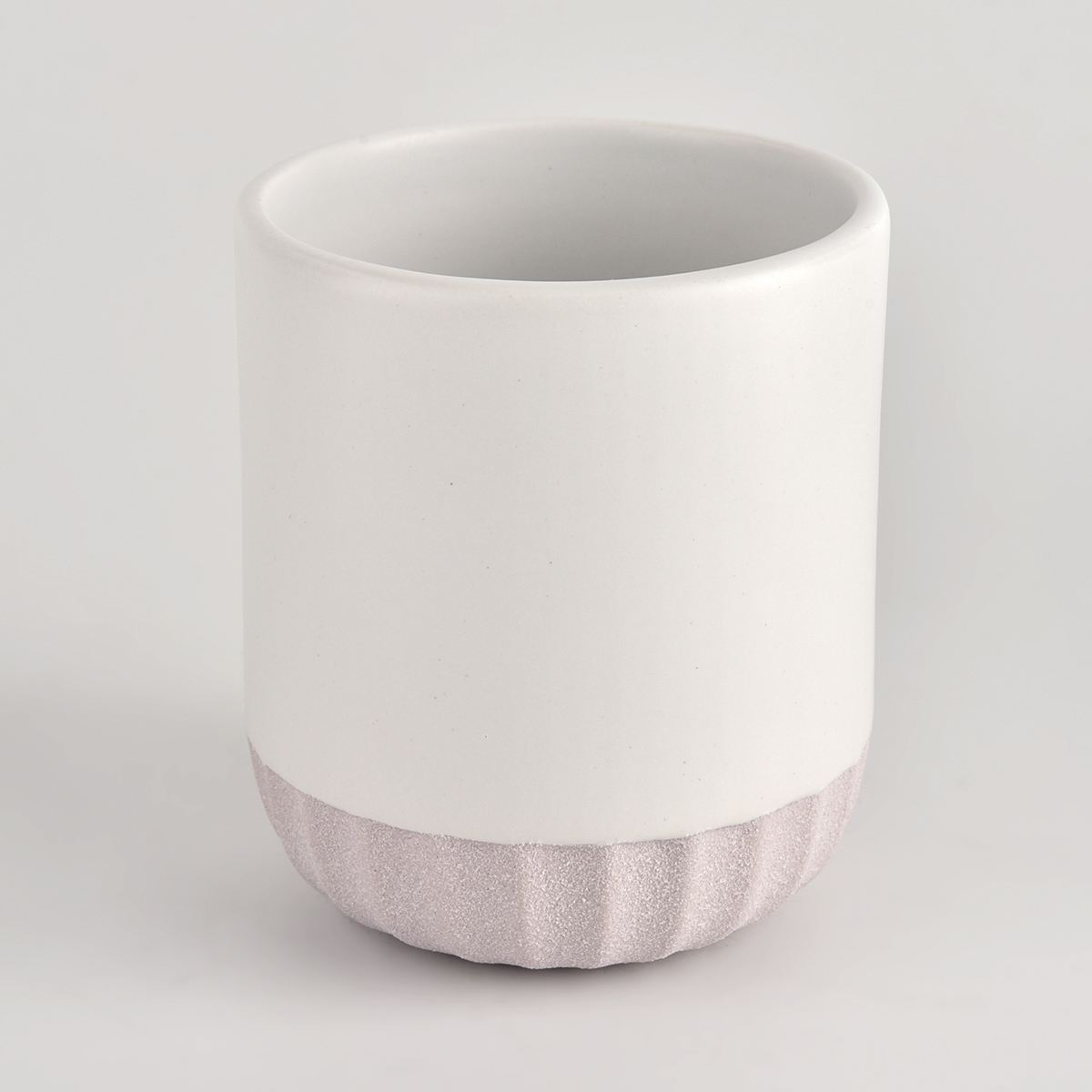 Popular Home Decoration Matte White Ceramic Candle Jar