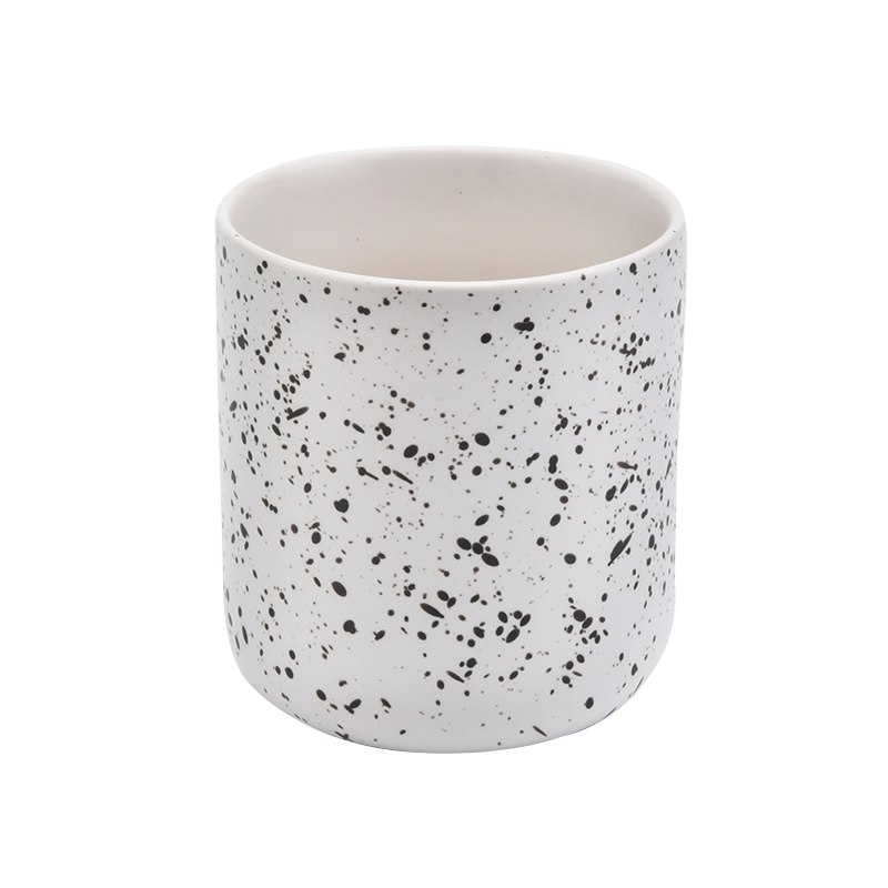Matte Silinder Ceramic Lilin Jar Borong Bekalan Jar Borong