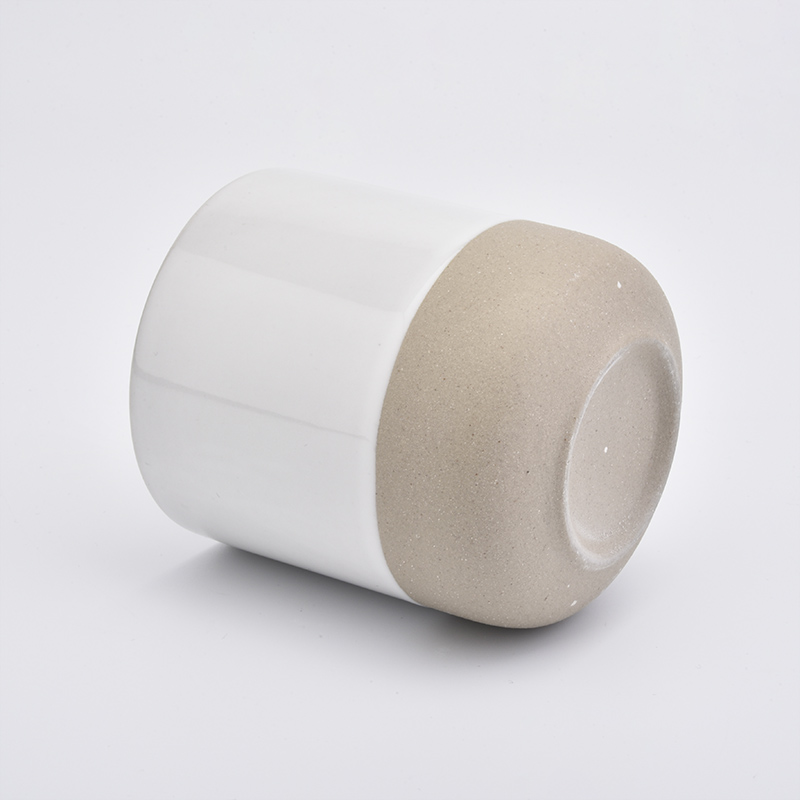 400ml Custom White Ceramic Candle Jar Round Candles